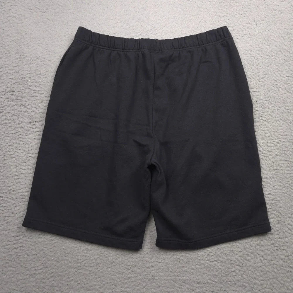 The North Face Men XL Black Fleece Sweat Shorts Big Half Dome Logo Drawstring